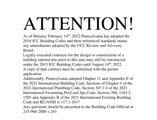 Changes in the Building Code